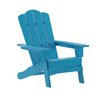 Flash Furniture Blue Adirondack Patio Chairs with Cupholder, 4PK 4-LE-HMP-1044-10-BL-GG